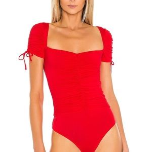 Lovers and friends revolve bodysuit top red small s
